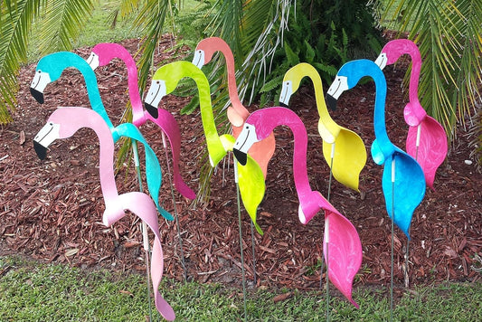 Swirling Flamingo Wind Dancers